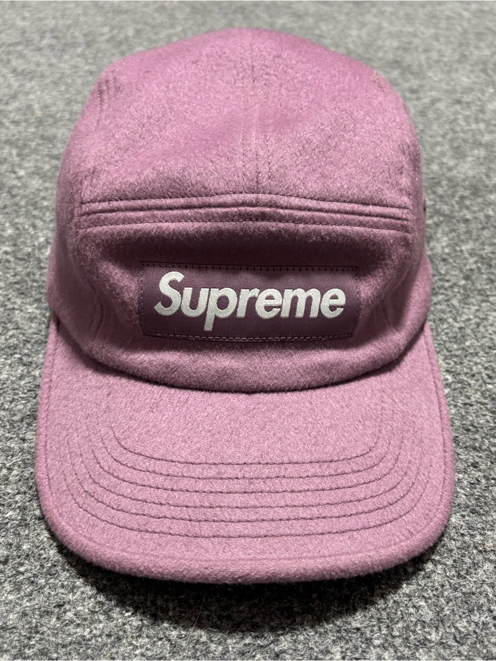 Supreme Dusty Light Pink Wool camp hat FW20